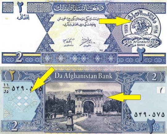 Χαρτονόμισμα του Αφγανιστάν