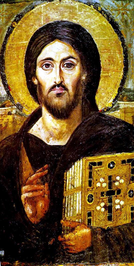Απεικόνιση τού Ιησού (Αγία Αικατερίνη στο όρος Σινά, 6ος αιώνας μ.Χ.)