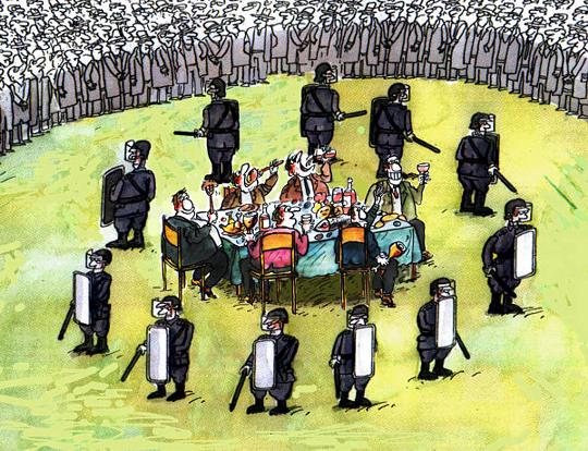 Γελοιογραφία - Η «δημοκρατία» μας περιφρουρείται