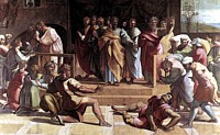 Ο θάνατος του Ανανία (Raffaello Sanzio)