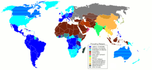 Χάρτης εξάπλωσης των θρησκειών