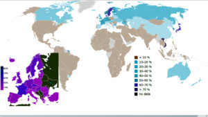 Άθεοι, αγνωστικιστές ή άθρησκοι επί τοις %