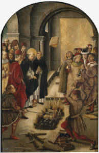 The Disputation between Saint Dominic and the Albigensians, 1493-1499. Artist: Pedro Berruguete