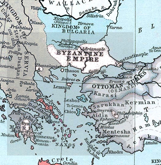 Η αυτοκρατορία το 1355 περιλαμβάνει την Ανατολική Μακεδονία, την Θράκη, την πόλη μόνο της Θεσσαλονικής και την Λακωνία.
https://upload.wikimedia.org/wikipedia/commons/f/fc/Byzantine_empire_1355.jpg